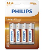 Resim Philips LR6 Longlife AA Kalem Pil 4'lü Philips
