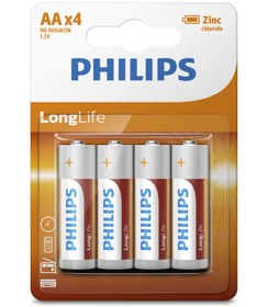 Resim Philips LR6 Longlife AA Kalem Pil 4'lü 