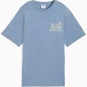 Resim GRAPHIC PARADISE MINDSET Washed Kadın Geniş Kesim Tişört 