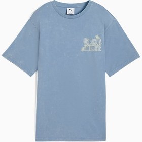 Resim GRAPHIC PARADISE MINDSET Washed Kadın Geniş Kesim Tişört 