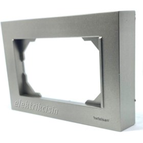 Resim Netelsan Byobu Füme Ikili Priz Çerçevesi - 1 Adet 