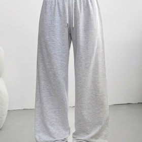 Resim Kadın Jogger Pantolonu - Elastik Bağcıklı Bel Geniş Bacaklı Pantolon, Hafif Esnek Olmayan Rahat Pantolonlar, Spor Salonu, Lounge, Günlük Kıyafetler - Bahar/Sonbahar/Yaz Geçiş Pantolonları, Nötr Renkler (Kolay Bakım), Jogging Pantolonları, Lounge Kıyafetleri, Düz Renk Tasarımı, Pürüzsüz Dokuma, Spor Stili, Nefes Alabilen Malzeme, Fitness Tutkunları 