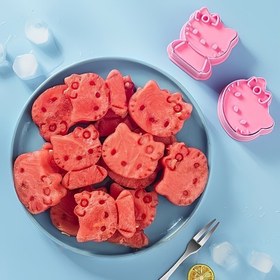 Resim 1 Set of 2 Sanrio Kitty Cartoon Cute Durable PS Material Fruit Baking Molds, Suitable for All Kinds of Watermelon, Biscuits, Etc. 