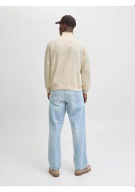 Resim Jack & Jones Jack&jones Jornorrebro Yarım Fermuarlı Dik Yaka Erkek Sweatshirt 12282899 Beyaz 