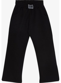 Resim Breeze Kız Çocuk Eşofman Altı Paçası Yırtmaçlı 8-14 Yaş, Siyah 