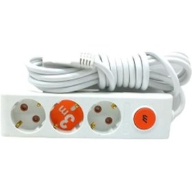 Resim 3lü Anahtarlı 3mt.uzatma Kablo Grup Priz 4832 