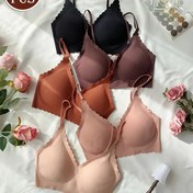 Resim 5 Adet Kadın Tam Kapsamlı T-Shirt Sütyen - Askısız, Çıkarılabilir Pedler & Dalgalı Kenar Tasarımı ile Sorunsuz Konfor, Ten Rengi ve Siyah, Yetişkinler için Günlük Temel Sütyenler, Askısız Sütyen, Rahat İç Giyim, Pürüzsüz Yüzey, Tel Yok Yapısı 