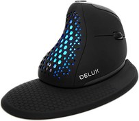 Resim M618XSD Seeker OLED Ekran Siyah Ergonomik Kablosuz Dikey Mouse Delux
