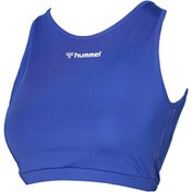 Resim Hummel Koyu Mavi Kadın Yuvarlak Yaka T-Shirt 911769-7788 HMLCERELLE BRA 