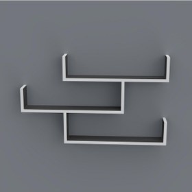 Resim Kenzlife Kitaplık Gülin 055 080 20 Gri Duvar Rafı 