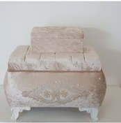 Resim Kırçova Tekstil Şura Ayça Ikili Çeyiz Sandığı 