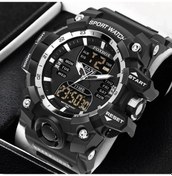 Resim Yingfu Yeni Siyah Lıge Erkek İzle Çift Ekran Led Dijital Saat, Su Geçirmez Kronograf Kuvars Askeri Spor Elektronik Kol Saati Çok Renkli 