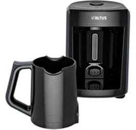 Resim Altus Al 4763 G Türk Kahve Makinesi 4 Fincan Kapasiteyle Şık Siyah Tasarım 