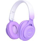 Resim Techno Guru Technoguru Ayarlanabilir ve Katlanabilir Kulak Üstü M6 Plus Bluetooth Kulaklık Mor 