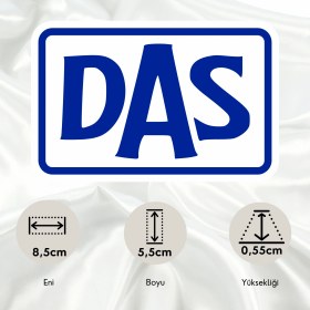 Resim Keyf'ince Shopping DAS Otomobil Kulübü Pleksi Panjur Arması - 2 I Universal Vidalı Oto Panjur Süsü I Araba Panjur Süsü 