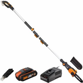 Resim WG349E 20VOLT 2.0AH Li- Tek Akülü 20CM Profesyonel Teleskobik Saplı Açı Ayarlı Zincirli Dal Budama 