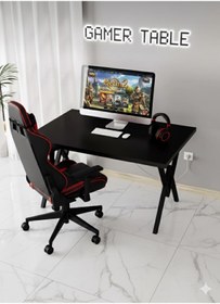 Resim modülare Profesyonel Oyuncu Masası Siyah Bilgisayar Çalışma Masası 120 Cm Gamer Table 