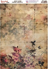 Resim Pirinç Dekopaj Kağıdı 30x42cm Pt-393 Çiçekler 