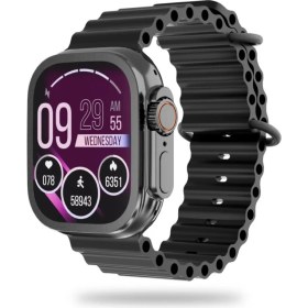 Resim Polosmart PSSW21 2.01" Dokunmatik Ekranlı Akıllı Saat Titreşimli, Mikrofonlu, Adım Sayarlı Siyah 