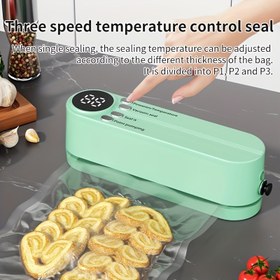 Resim Mini Kablosuz Otomatik Vakum Tüketim Makinesi, Taşınabilir, USB Şarj, Şarj Edilebilir Lityum Pil 18650 Serisi 1200mAh, Mutfak, Gıda Koruma, Atıştırmalık Paketleme 