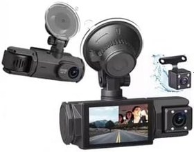 Resim gaman Xc-422 Siyah 1080p Araç Içi 3 Kameralı Lcd Ekranlı Gece Görüşlü, G-sensör, Geri Görüş Kamera 