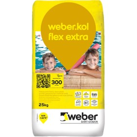 Resim WEBER Kol Flex Extra Seramik Yapıştırma Harcı 25 kg Beyaz 