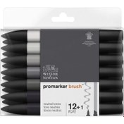 Resim Winsor & Newton : Promarker Brush Gri Tonlar Seti : 12 Renk 