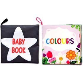 Resim 2 Kitap Tox İngilizce Renkler Ve Siyah Beyaz Bebek Kumaş Sessiz Kitap E129 E136 - Bez Kitap , Eğitici Oyuncak , Yumuşak Ve Hışırtılı 