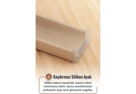 Resim Ironika Kaymaz Ayaklı Dekoratif Iç Içe Geçebilen Plastik Tabure Mutfak Bahçe Taburesi 6 Adet Siyah 