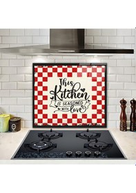 Resim Decorita Cam Ocak Arkası Koruyucu | Kitchen Love | 52cm x 60cm 