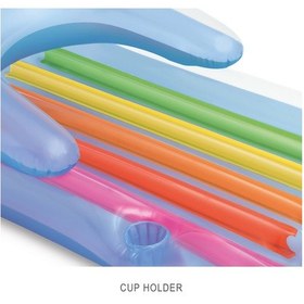 Resim Intex 58802eu Bardaklı Şişme Deniz - Havuz Yatağı Mavi Çok Renkli 