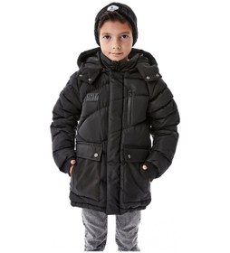 Resim Benitto Kids Erkek Çocuk Kapüşonlu Kalın Kışlık Mont 51335 Siyah 