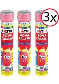 Resim Fatih Tüp Kuru Boya Kalemi 12 Renk 3 Adet Çok Renkli 