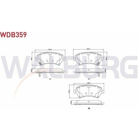 Resim Walburg-wdb359 - Fren Balatası Ön Corolla 03 07 Vvtı 
