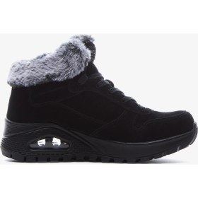 Resim Skechers Uno Rugged Kadın Siyah Kar Botu 167433 Blk Suya Dayanıklı Süet Malzeme ile Konforlu 