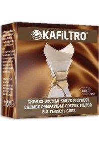 Resim Kafiltro Chemex 5-8 Fincan Uyumlu Filtre Kahve Kağıdı 100'lü 