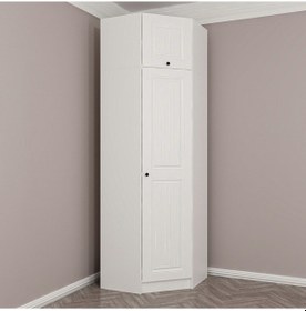 Resim Kale 1 Kapaklı Köşe Dolap + Yüklük Beyaz Mebran İlkbahar 235cm Beyaz 