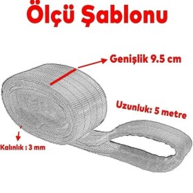 Resim Sapan Polyester Spanzet 4 Ton 5 Metre Gri Sağlam Yük Kaldırma Taşıma Indirme Halat 
