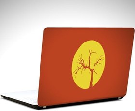 Resim Ağaç Ve Güneş Laptop Sticker 13 Inch (34X24Cm) 