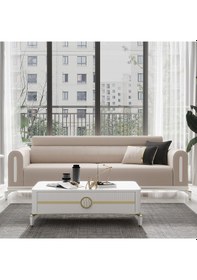 Resim Bella Gold Üçlü Salon&oturma Odası Kanepe - Krem 
