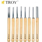 Resim TROY T25008 Ahşap Torna Bıçak Seti 8 Parça 