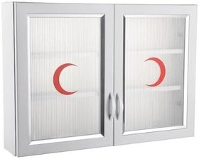 Resim CLK-846 PVC İlk Yardım Ecza Dolabı 2 Kapaklı Beyaz 