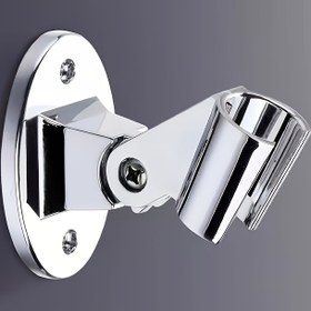 Resim 1 adet Yuvarlak Ayarlanabilir Duş Braket, Duvar Montaj, Sabit Taban, Evrensel, Banyo için 