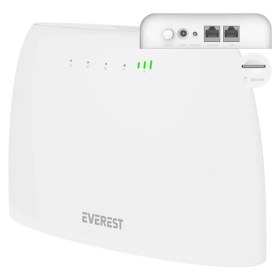 Resim Indispensablely Everest EWR-4G03 4g Lte Wi-Fi Router Sım Kart Girişli 300 Mbps 2.4ghz Wan/lan Portlu Kablosuz Yönle 