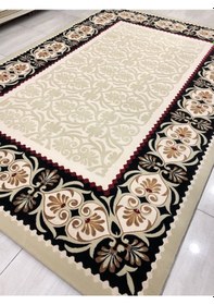 Resim Saray Halı Simin 050 Krem-3 150X230 Krem Siyah 4 M2 Halı ! 