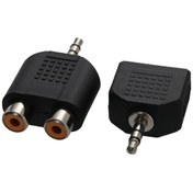 Resim 3,5mm stereo dişi to 2x RCA erkek ses çevirici adaptör 3,5mm stereo dişi to 2x RCA erkek ses çevirici adaptör