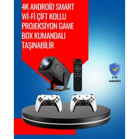 Resim Zero Land Techmrt 1.5 kg Ağırlığında, 4500 Retro Oyunlu Multimedya Projektör 