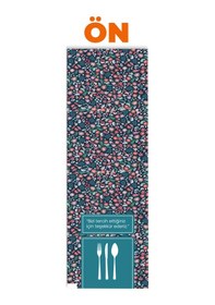Resim Kuşe Kağıt Çatal Kaşık Bıçak Kılıfı Çiçekli 1000'li 8 x 24 CM 