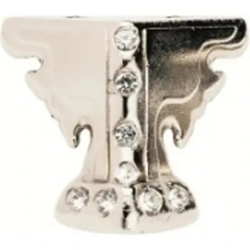 Resim Mena Rise Kelebek Taşlı Sandık Ayağı, Kutu Ayak 3,5 cm - Nikel, 50 Adet ( Lisinya ) 