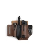 Resim Geeroyoo Deri Çok Amaçlı Kemer Kılıfı - Edc Çakı, Kalem Ve Fener Taşıyıcı Kahverengi 